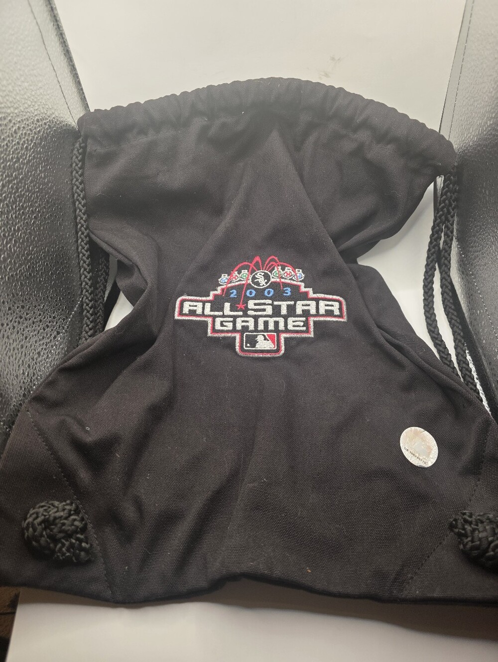 Vintage 2003 MLB All Star Game Chicago White Sox Drawstring Cinch Backpack Bag